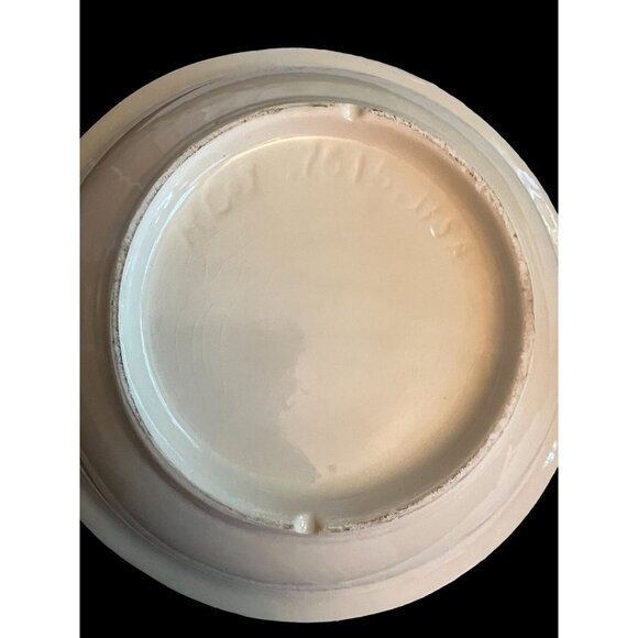 Vtg McCoy Cream Ceramic Basin Mixing Bowl 10X3" Farmhouse GrannyCore fruit bowl - Picture 5 of 8